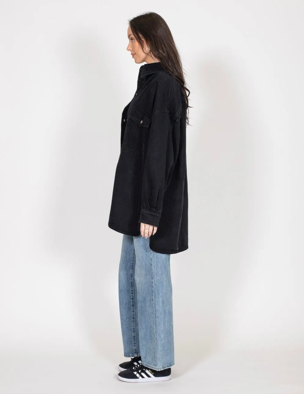 Shania Denim Jacket | Black Denim