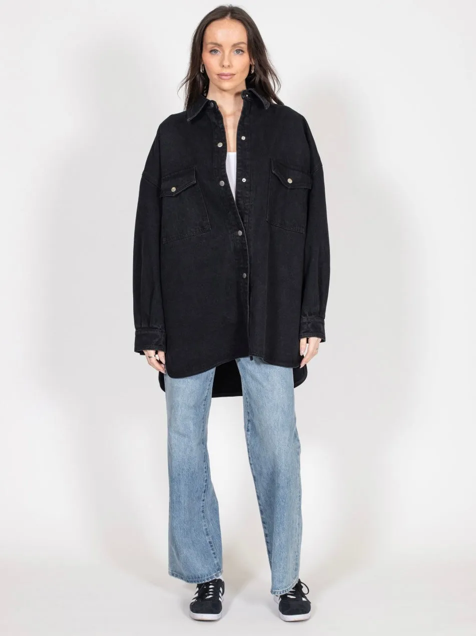 Shania Denim Jacket | Black Denim