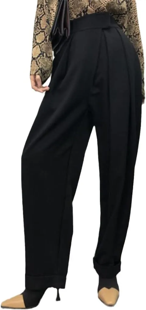 Spring Autumn Women Wide Leg Pants, High Waist Casual Trouser, Streetwear Chic Vintage Loose Pants