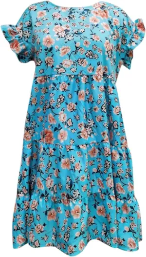 Spring Dresses for Women Trendy Flowy Casual V Neck 3/4 Sleeve Floral Maxi Dress A Line Plus Size Summer Long Dresses