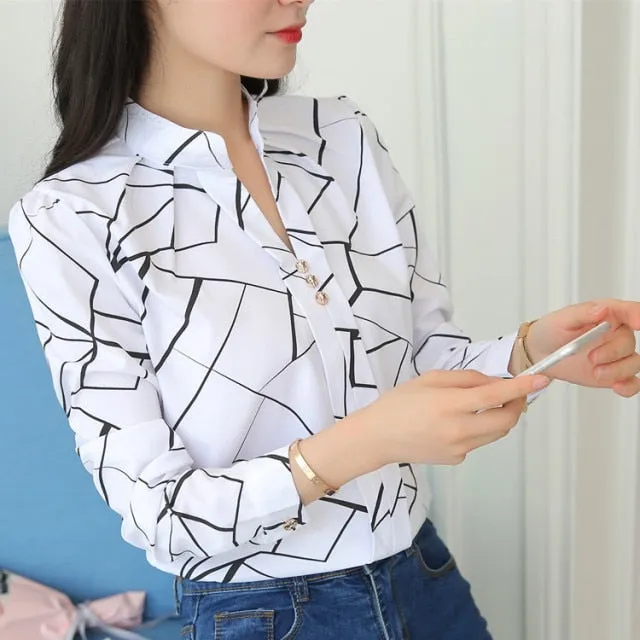 Stripe Print Casual Long Sleeve
