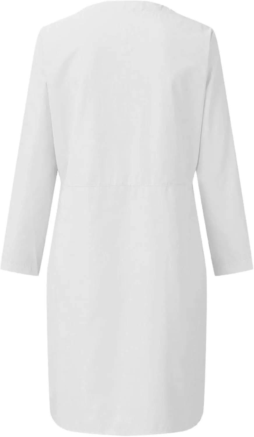 Summer Dresses for Women 2025 Button Casual Long Sleeve Cotton Linen Sundress Elegant Formal Work Dress with Pockets