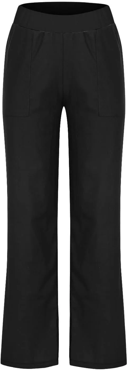 Summer Linen Sets for Women Outfits 2025 Vacation High Waist Yoga Pants with Pockets Going Out Solid Casual Slim Joggers