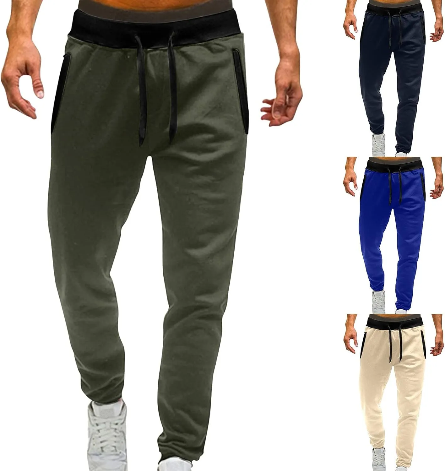 Sweatpants for Men Big and Tall Casual Mens Gifts Cargo Pants Hiking Workout Joggers Hop Punk Cargo Jogger Sweatpants