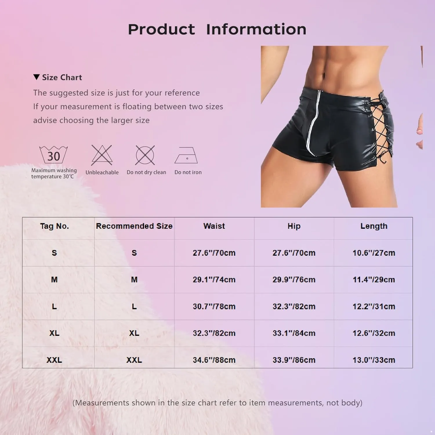 TiaoBug Mens Wetlook Leather Boxer Briefs Low Waist Bulge Pouch Underpants Side Lace-up Hot Pants