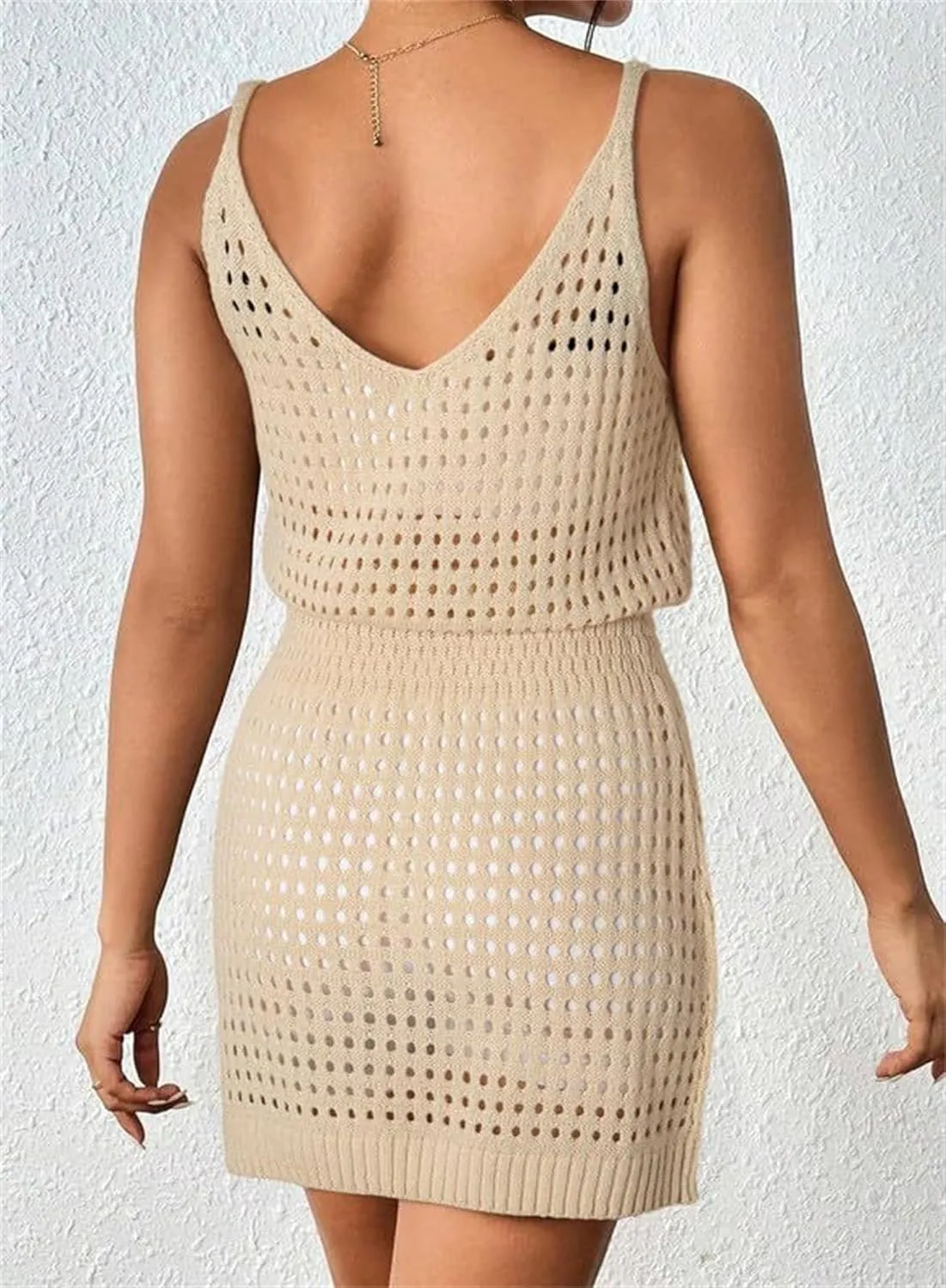 Vacation Dresses for Women 2025 Crochet Hollow Out Knit Cover Up Swimsuit Summer Beach Bathing Suit Cruise Outfits