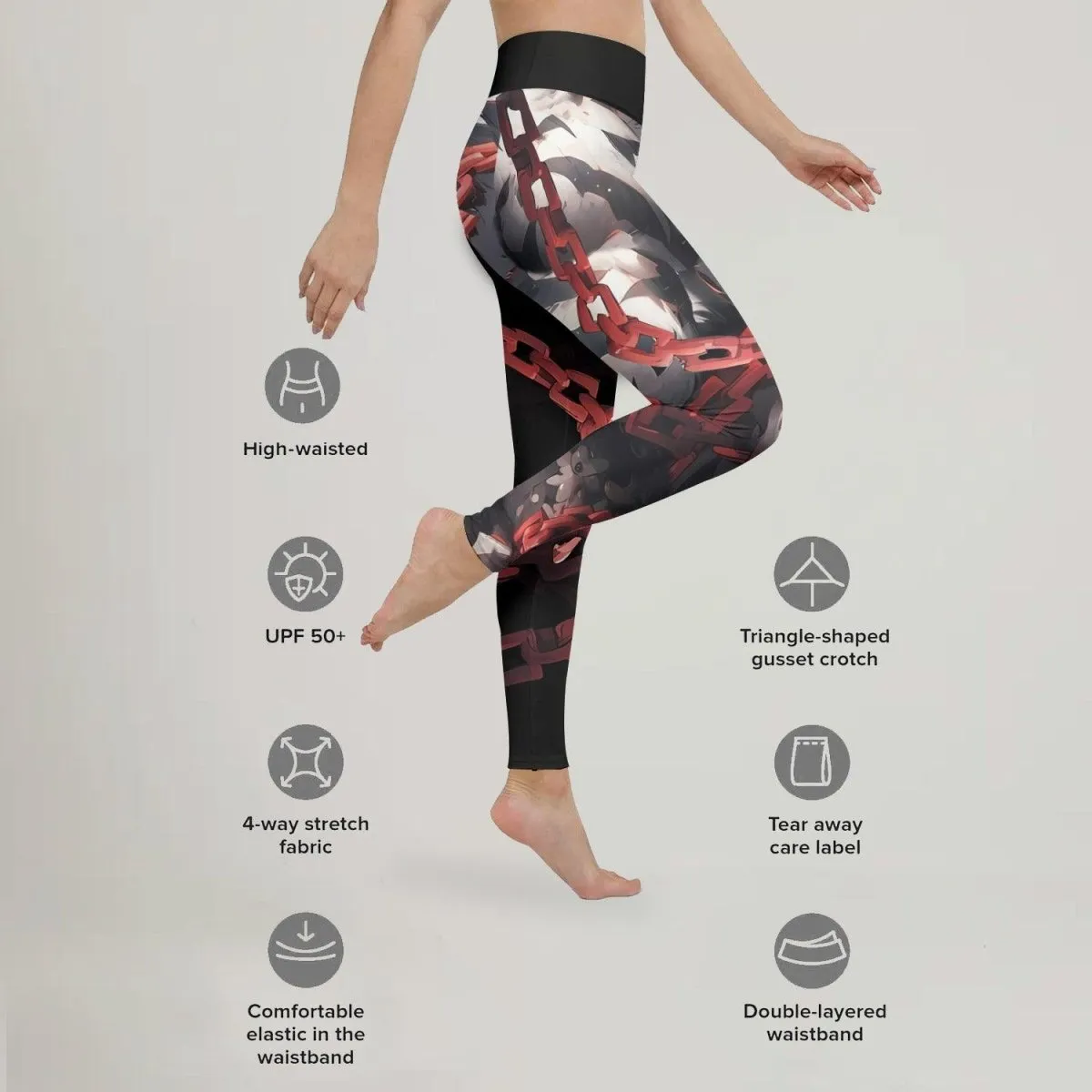 Warrior Panda Skull Leggings