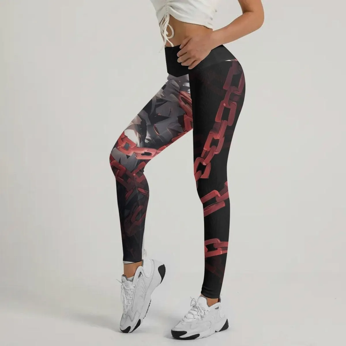Warrior Panda Skull Leggings
