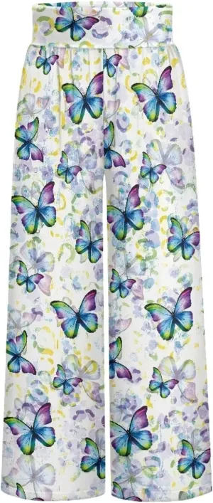 Wide Leg Pants for Women Palazzo Pants with Elastic Waistband Loose Lounge with Pockets