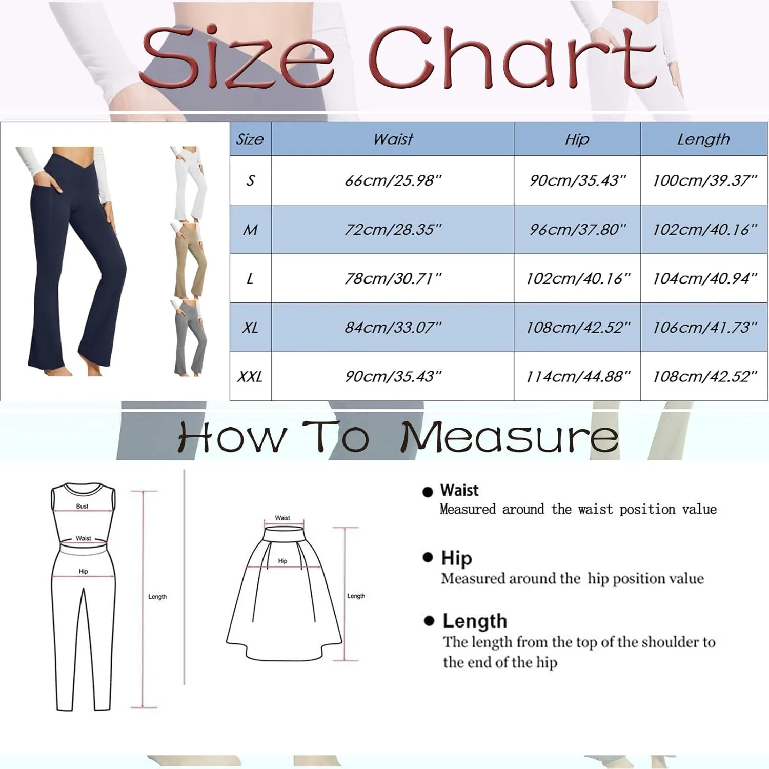 Wide Leg Yoga Pants For Women Long High Waist Work Bootcut Pants Soft Palazzo Trouser Casual Bell Bottom Leggings