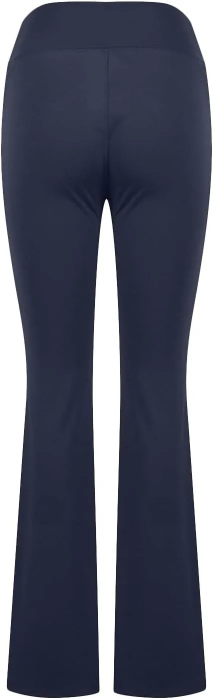 Wide Leg Yoga Pants For Women Long High Waist Work Bootcut Pants Soft Palazzo Trouser Casual Bell Bottom Leggings