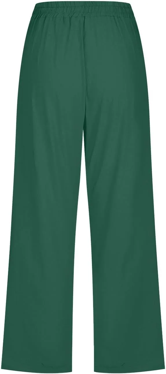 Women Cotton Linen Capris Beach Vacation Summer Pants Bohemian Boho Casual Pants Resort Trendy Wear Clothes 2025