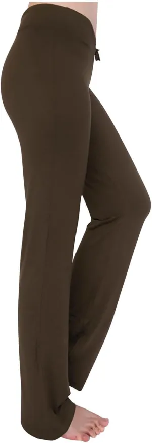 Women Flare Lounge Pants High Waist Soft Full Length Yoga Pants Solid Comfy Modal Cotton Trousers Workout Leggings