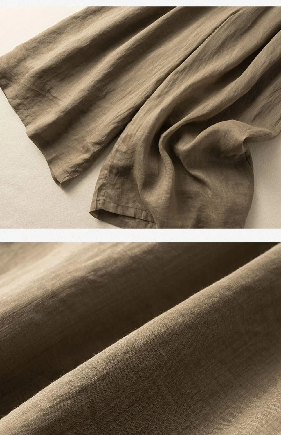 Women Wide Leg Pant Cotton Linen Elastic High Waist Cropped Trousers Solid Color Casual Mosquito Proof Summer Pants