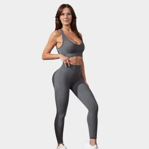 Women's 2-Piece Seamless Yoga Set - High-Waisted Leggings & Sports Bra - Gym & Fitness Sportswear - Multiple Colours