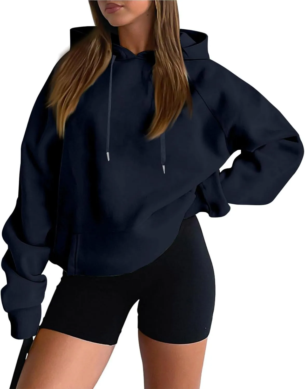 Women'S Casual Oversized Hoodie Soft Fleece Pullover Sweatshirt With Drawstring Perfect