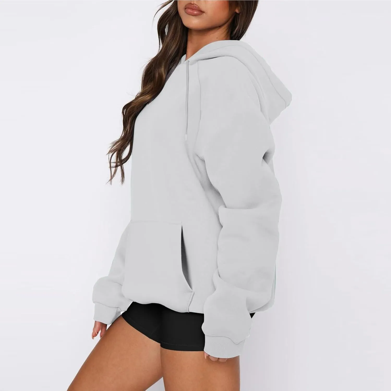 Women'S Casual Oversized Hoodie Soft Fleece Pullover Sweatshirt With Drawstring Perfect