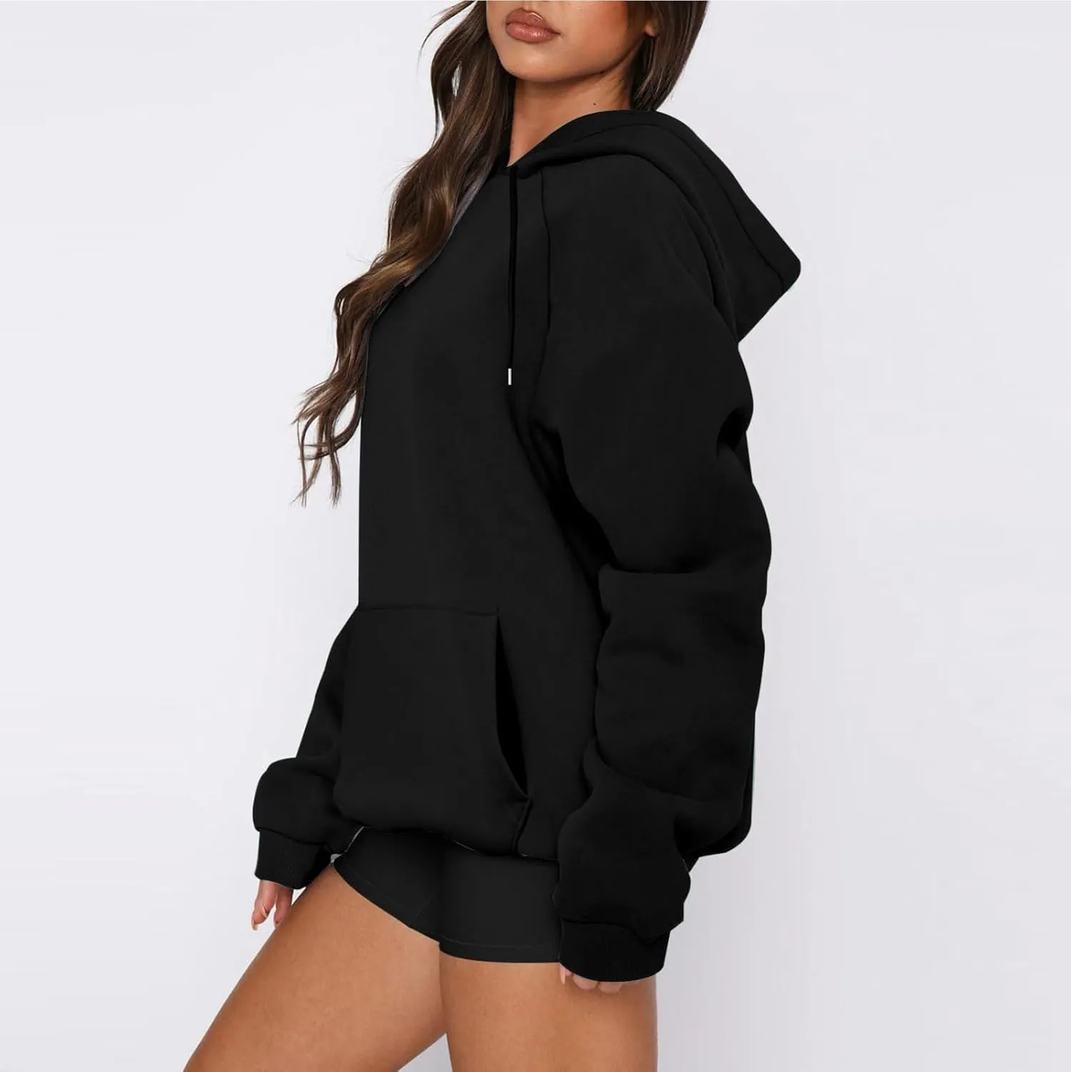 Women'S Casual Oversized Hoodie Soft Fleece Pullover Sweatshirt With Drawstring Perfect