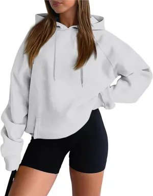 Women'S Casual Oversized Hoodie Soft Fleece Pullover Sweatshirt With Drawstring Perfect