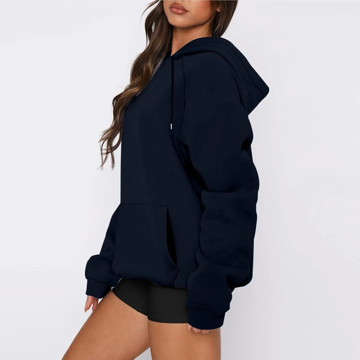 Women'S Casual Oversized Hoodie Soft Fleece Pullover Sweatshirt With Drawstring Perfect