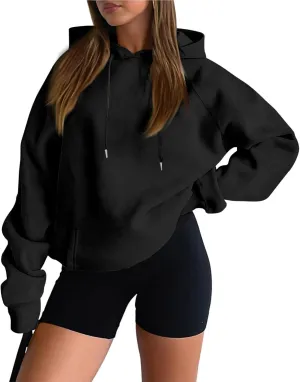 Women'S Casual Oversized Hoodie Soft Fleece Pullover Sweatshirt With Drawstring Perfect