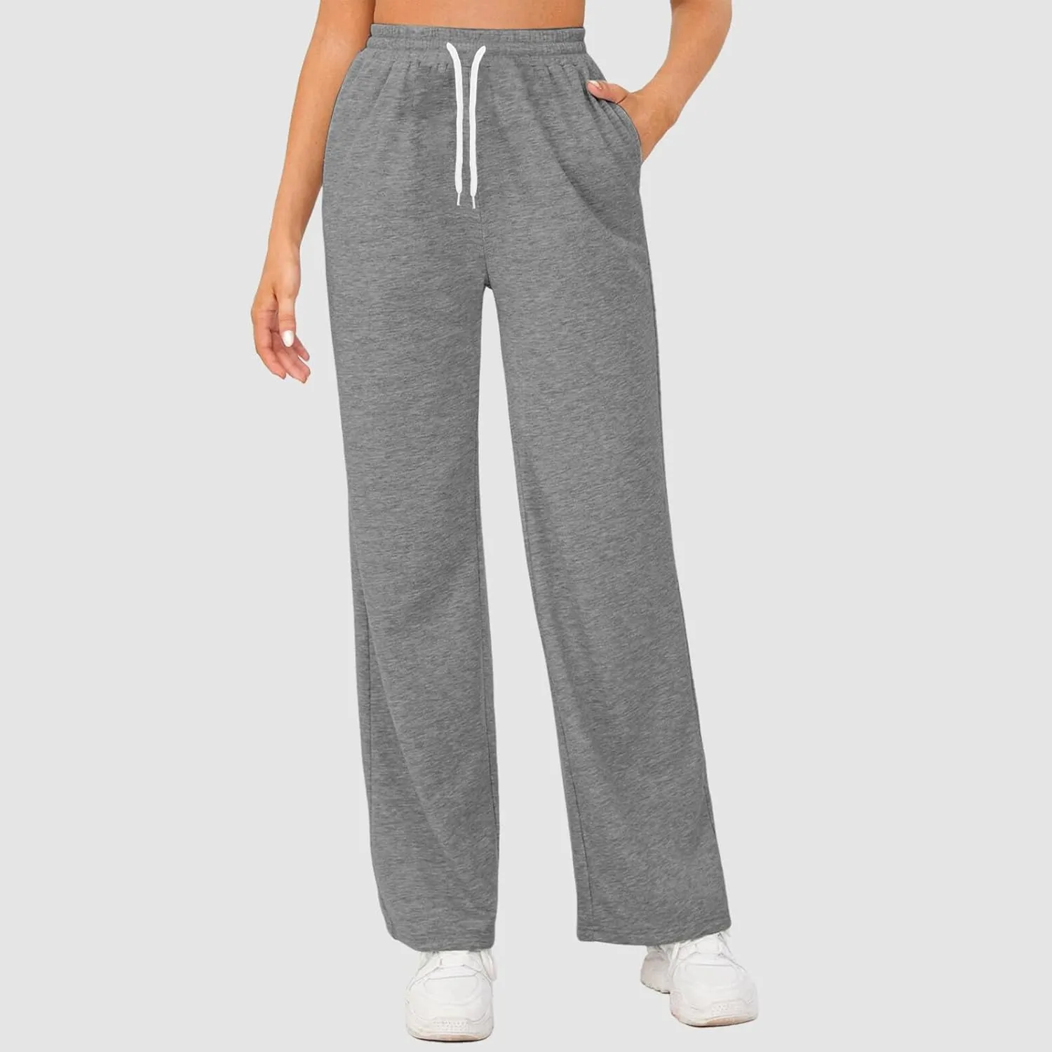 Womens Casual Pants Summer Elastic High Waist Pants Baggy Lightweight Comfy Soft Beach Trousers with Pockets 2025