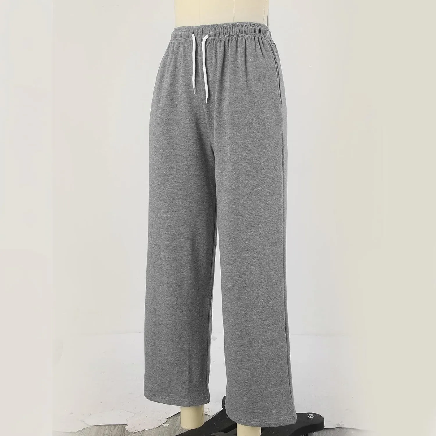 Womens Casual Pants Summer Elastic High Waist Pants Baggy Lightweight Comfy Soft Beach Trousers with Pockets 2025