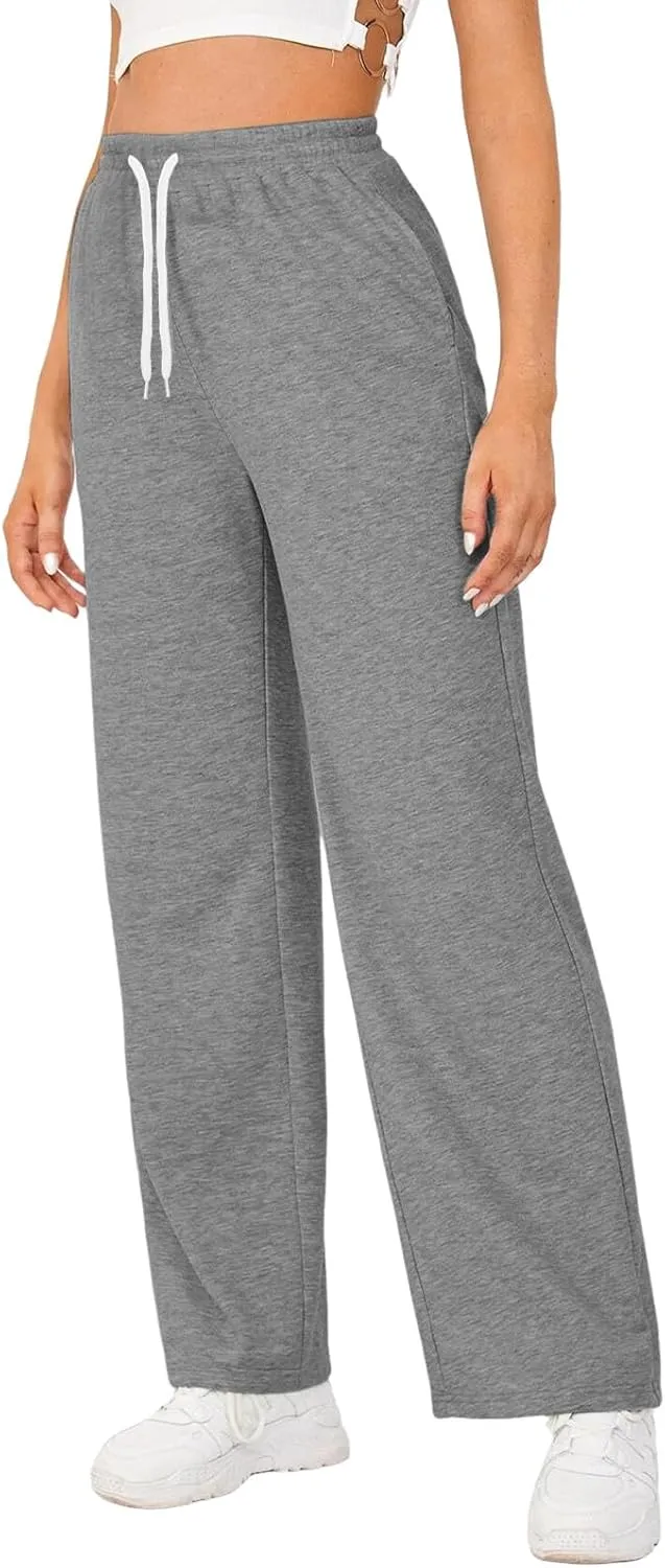 Womens Casual Pants Summer Elastic High Waist Pants Baggy Lightweight Comfy Soft Beach Trousers with Pockets 2025