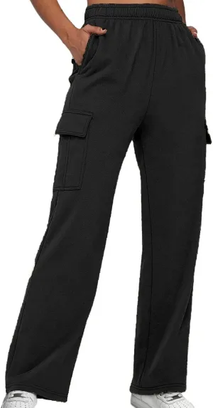 Women's Cinch Bottom Sweatpants High Waisted Casual Workout Athletic Baggy Joggers Lounge Pants with Pockets