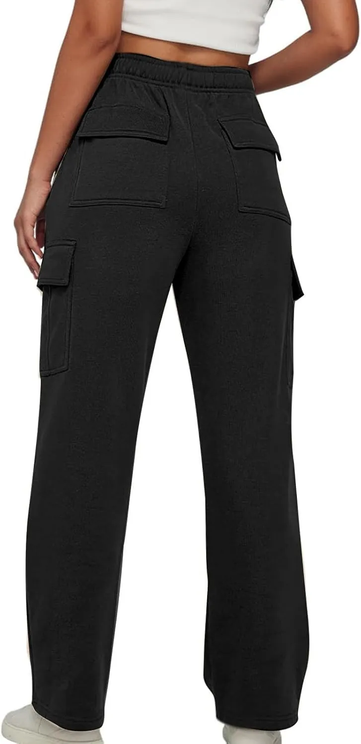 Women's Cinch Bottom Sweatpants High Waisted Casual Workout Athletic Baggy Joggers Lounge Pants with Pockets