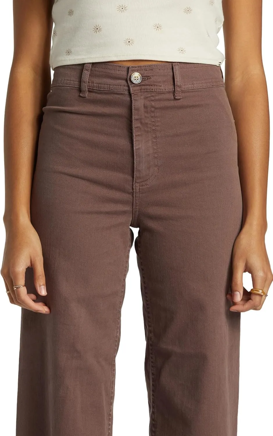 Women's Crop Wide Leg Deim Pants Stretchy Loose Fit Capri Jeans High Waist Baggy Flare Trousers