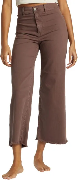 Women's Crop Wide Leg Deim Pants Stretchy Loose Fit Capri Jeans High Waist Baggy Flare Trousers
