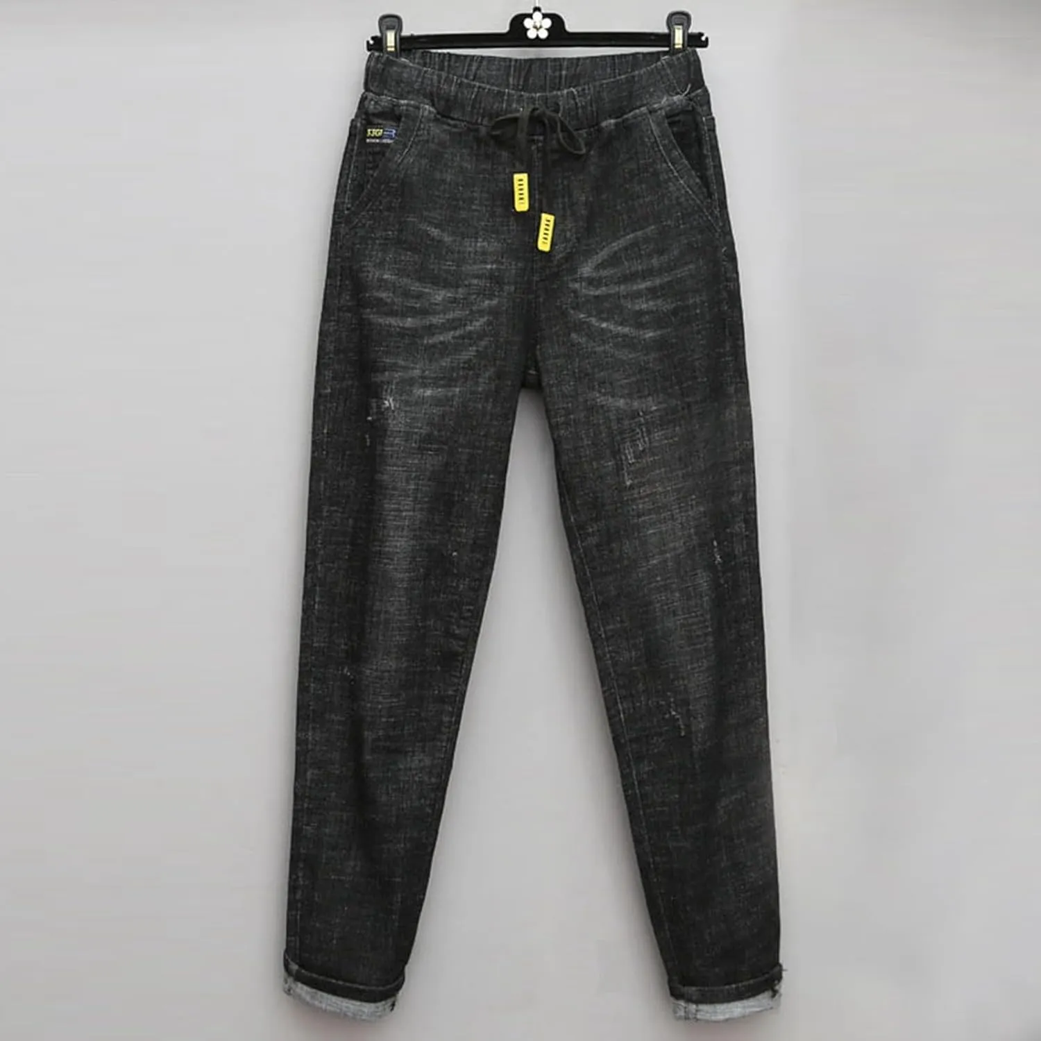 Womens Elastic Waist Ripped Distressed Jeans Pants for Curvy Boyfriend Straight Leg Bell Bottom Jeggings Plus Size