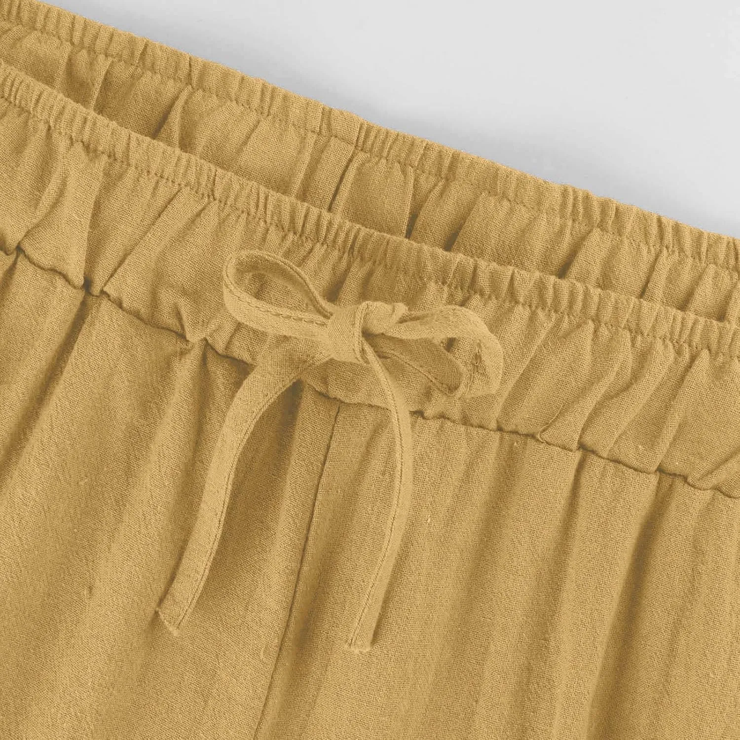 Womens Fashion Cotton Linen Pants Wide Leg Palazzo Causal Flowy Summer Trousers Beach Vacation Clothes Outfits