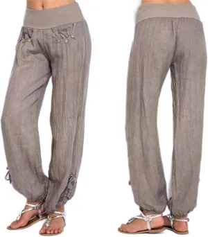 Women's Palazzo Pants, Women High Waist Casual Wide Leg Long Palazzo Pants Trousers Regular Size