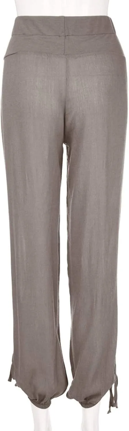 Women's Palazzo Pants, Women High Waist Casual Wide Leg Long Palazzo Pants Trousers Regular Size