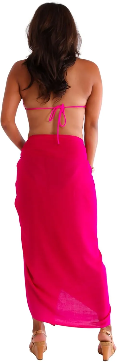 Womens Plus Size Fringeless (TM) Swimsuit Sarong