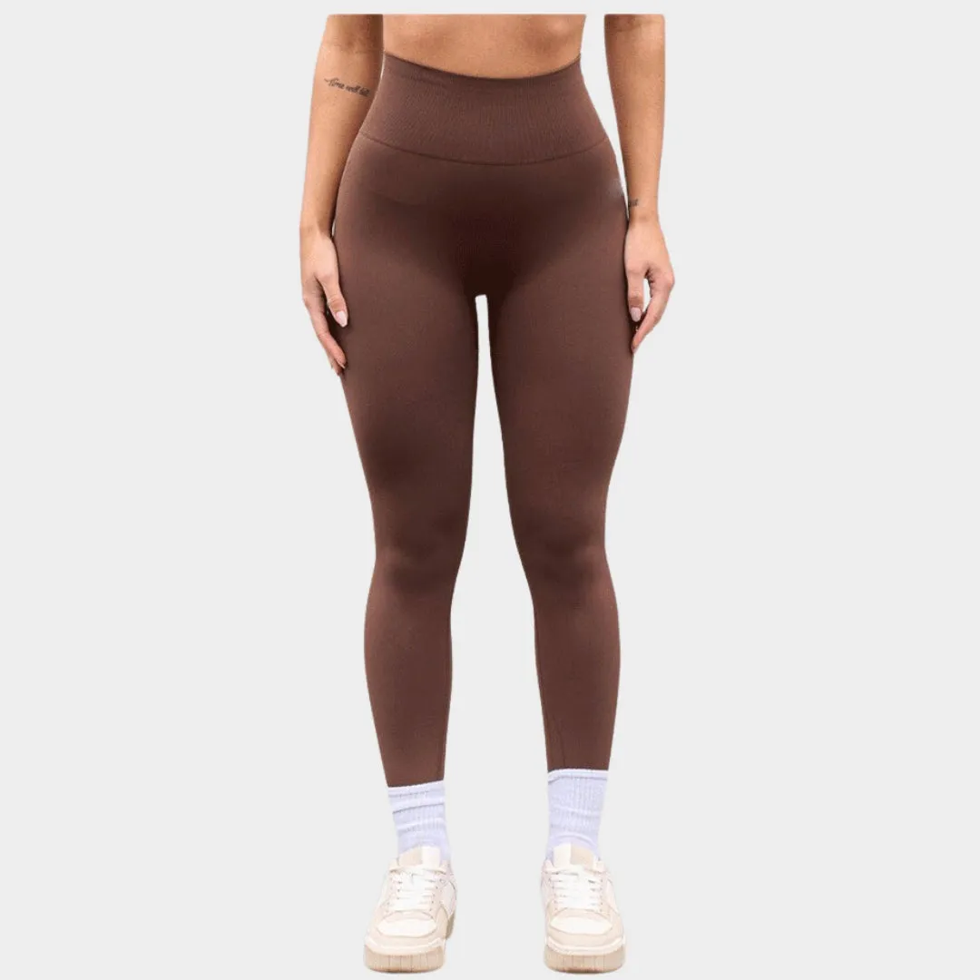 Women's Seamless High-Waist Leggings - Butt-Lifting V-Fold Design - Stretch & Supportive Fitness Trousers - Multiple Colours