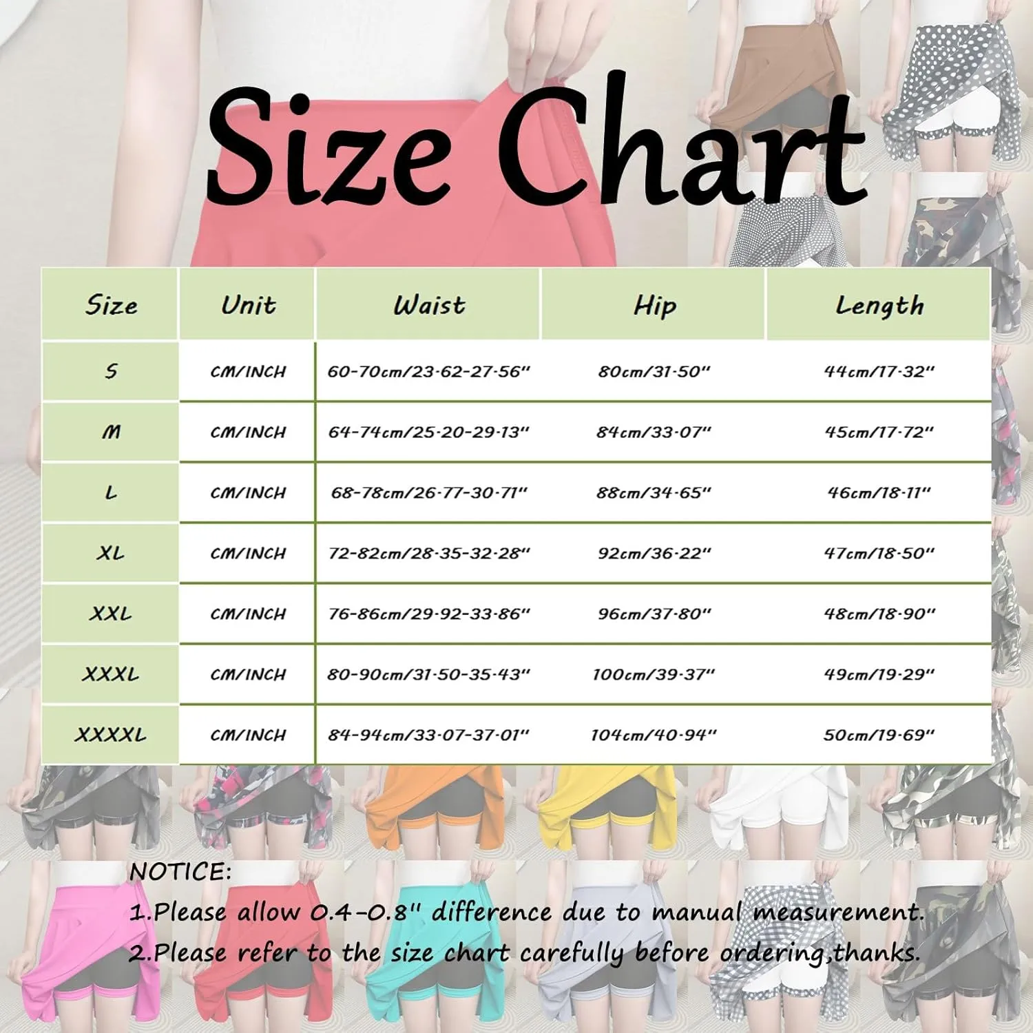 Women's Skort with Built-in Shorts 2025 Fashion Casual Stretchy Pleated High Waisted Flared Mini Tennis Skater Skirt