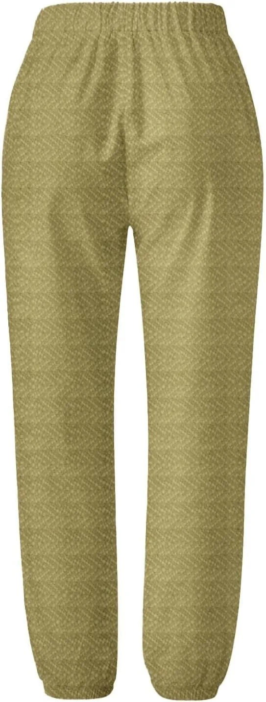 Women's Striped Cotton Linen Wide Leg Pants Summer Casual Comfy Pants Elastic Waist Breathable Fashionable Trousers