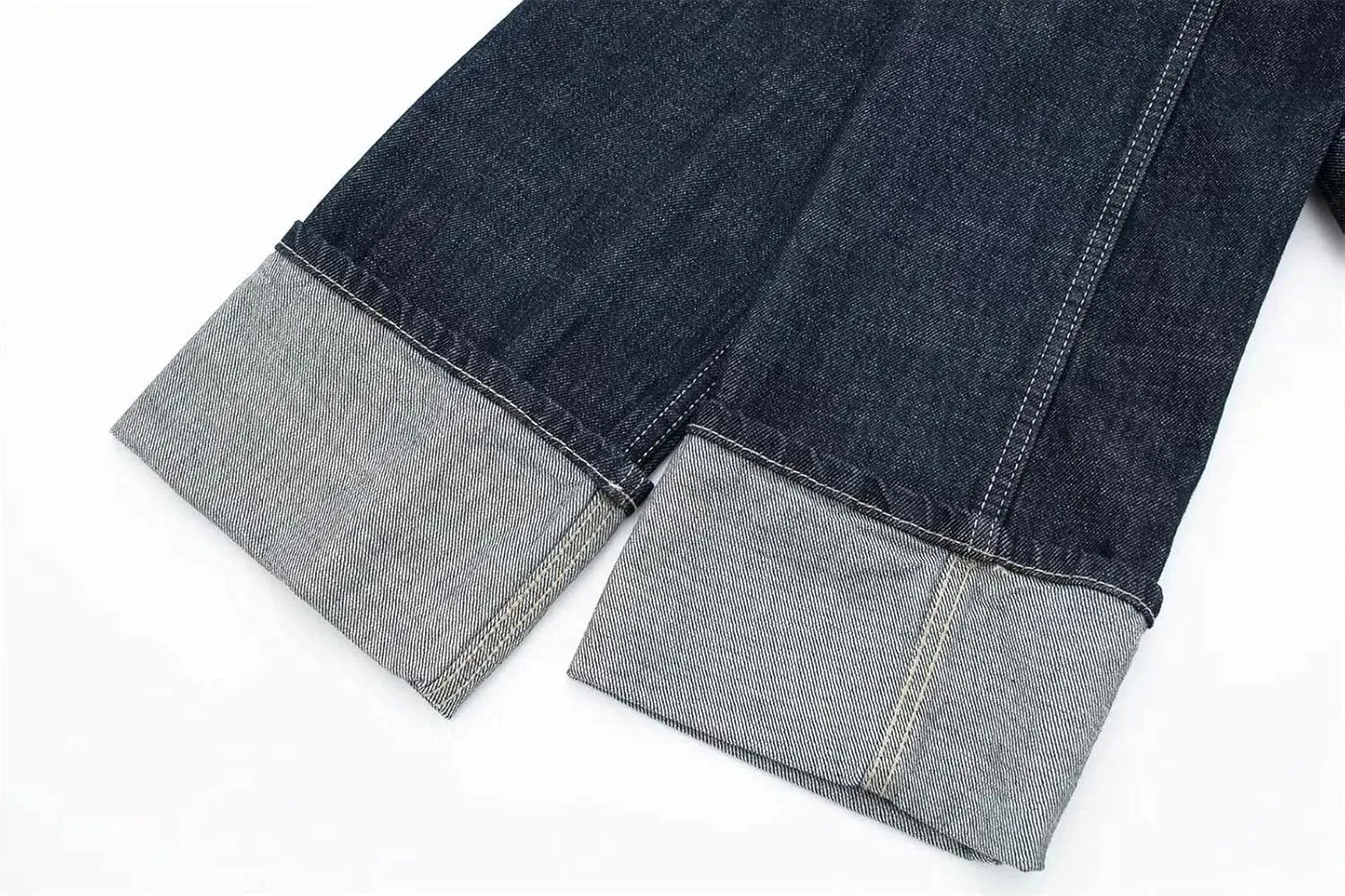Women's Suit Single Breasted Pocket Denim Jacket and High-Waisted Zippered Wide-Leg Pants 2-Piece Set