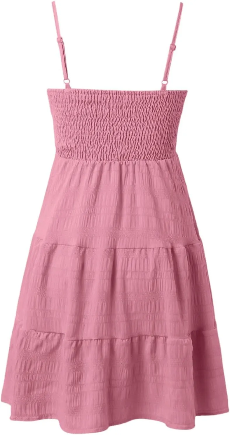 Women's Summer Smock Cami Mini Dress Sleeveless Swing A Line Short Dresses Graduation Dresses, XX-Large, Blue