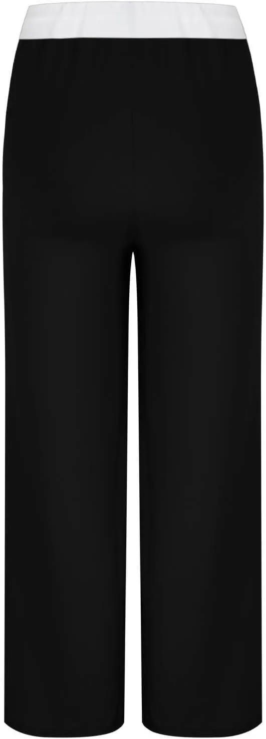 Women's Sweatpants Fashion Drawstring High Waist Lounge Pants with Pockets Summer Wide Leg Athletic Workout Trousers