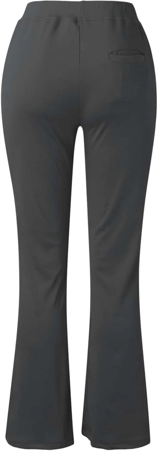 Work Pants for Women 2024 High Waist Stretch Soft Comfy Athletic Workout Yoga Pants Fashion Casual Business Trousers