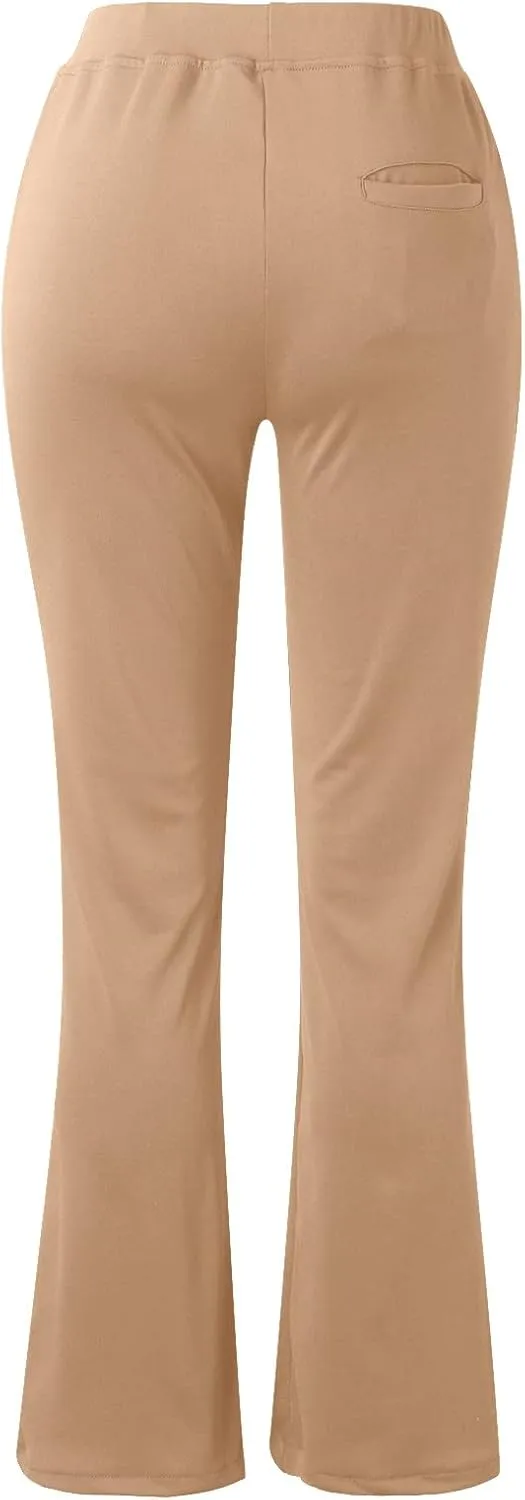 Work Pants for Women 2024 High Waist Stretch Soft Comfy Athletic Workout Yoga Pants Fashion Casual Business Trousers
