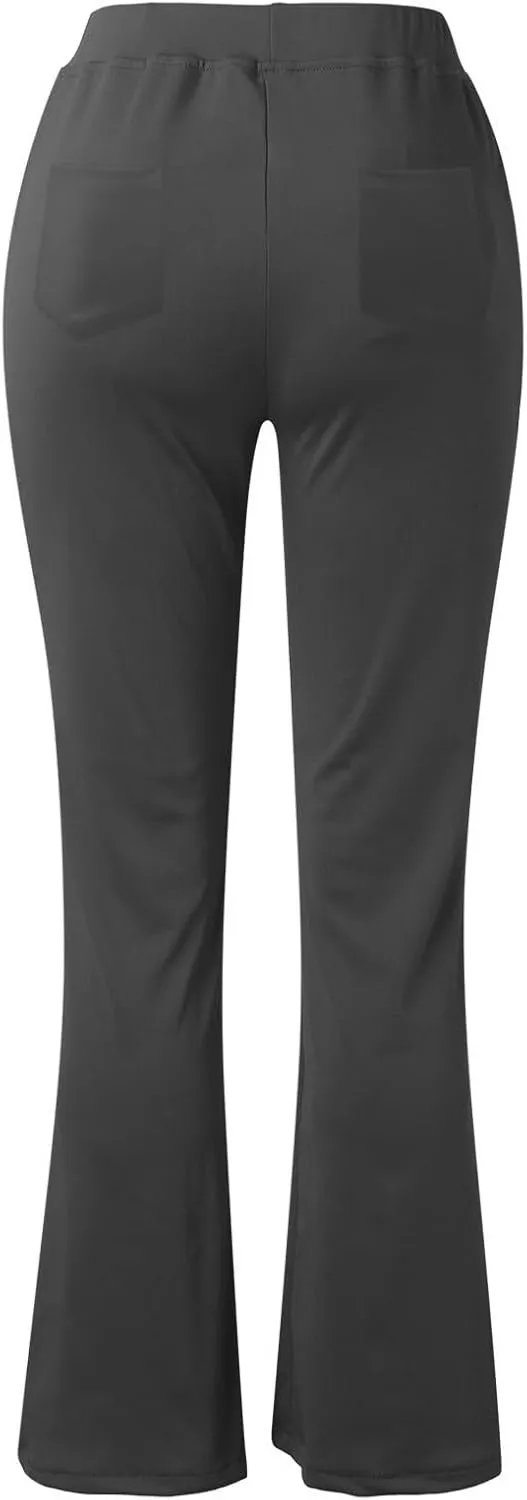 Work Pants for Women 2025 High Waist Stretch Soft Comfy Athletic Workout Yoga Pants Casual Business Trousers
