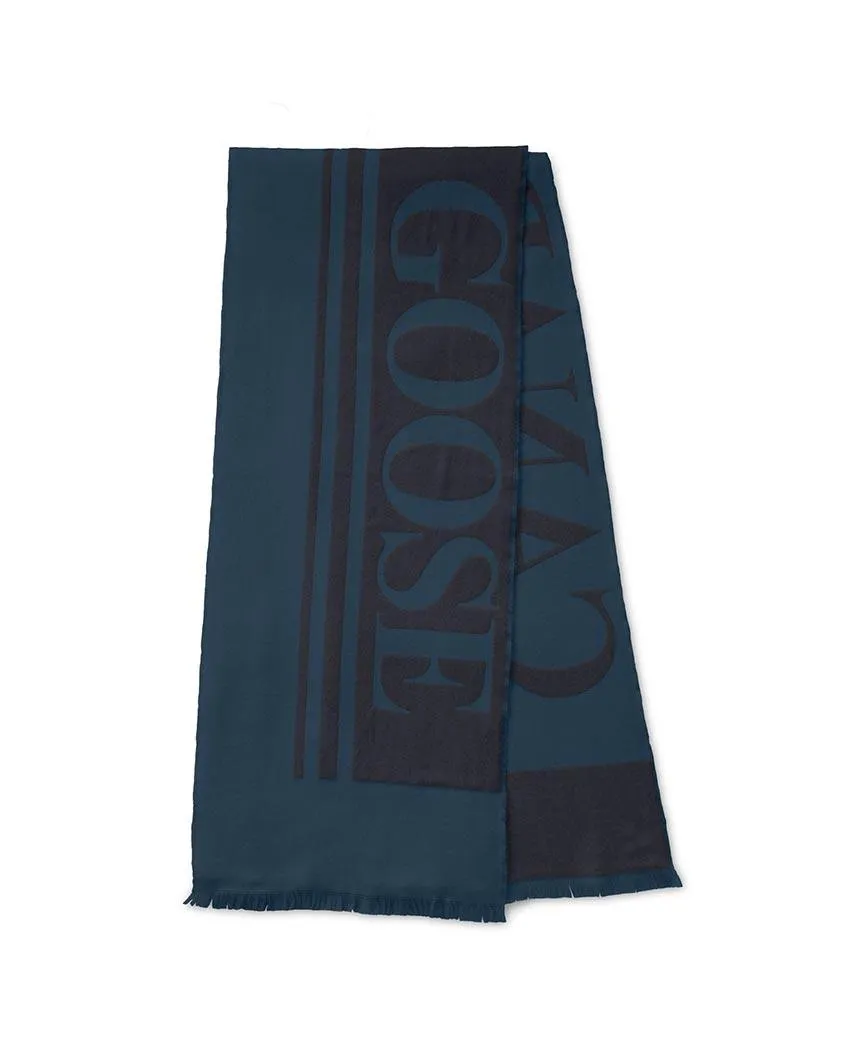 Woven Logo Scarf Navy