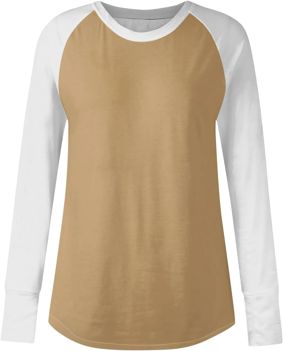 ZDRZK Oversized Sweatshirt For Women Color Block Long Sleeve Thumb Hole Pullover Tops Crewneck Casual Lightweight Shirts