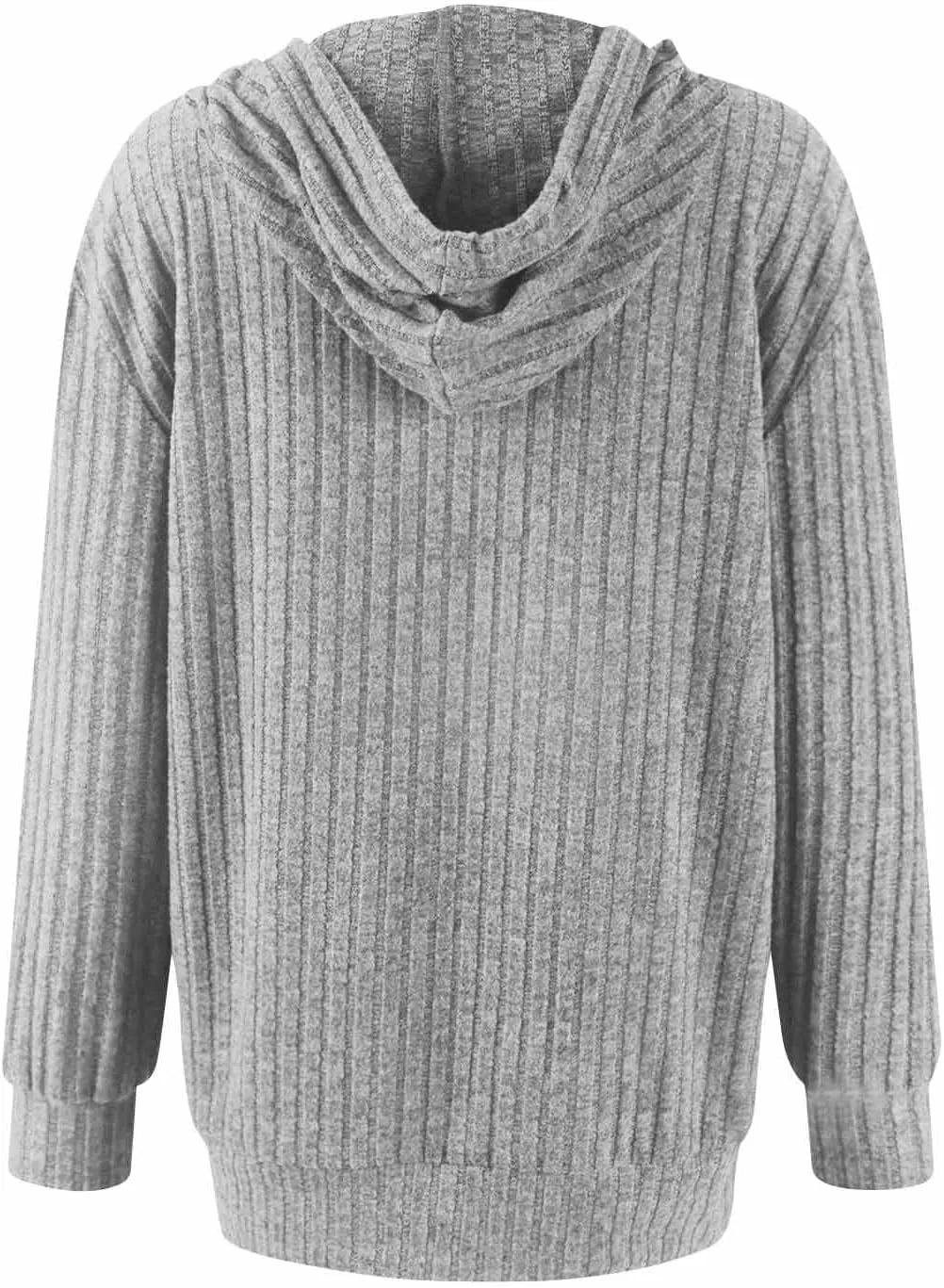 Zip Up Hoodie Women Knitted Lightweight Sweaters Workout Oversized Sweatshirt Open Front Cardigan with Pockets