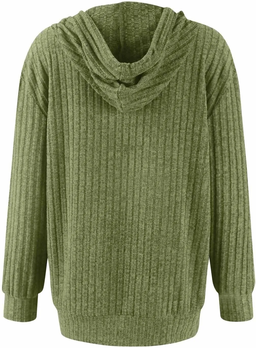 Zip Up Hoodie Women Knitted Lightweight Sweaters Workout Oversized Sweatshirt Open Front Cardigan with Pockets